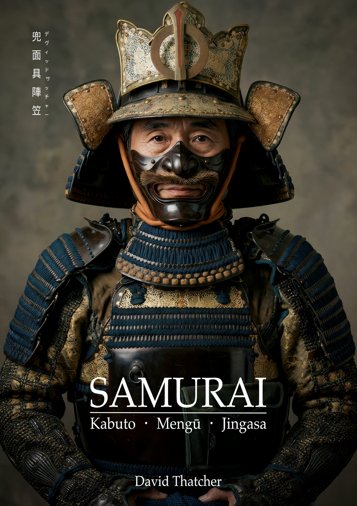 Cover of David Thatcher’s book on Japanese samurai armour, kabuto, mengu and jingasa